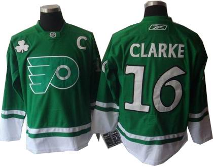 Philadelphia Flyers 16 Bobby Clarke jerseys green