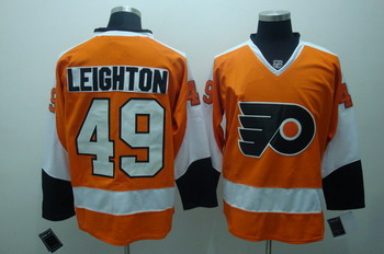 Philadelphia Flyers 49 Michael leighton Oranage Jerseys