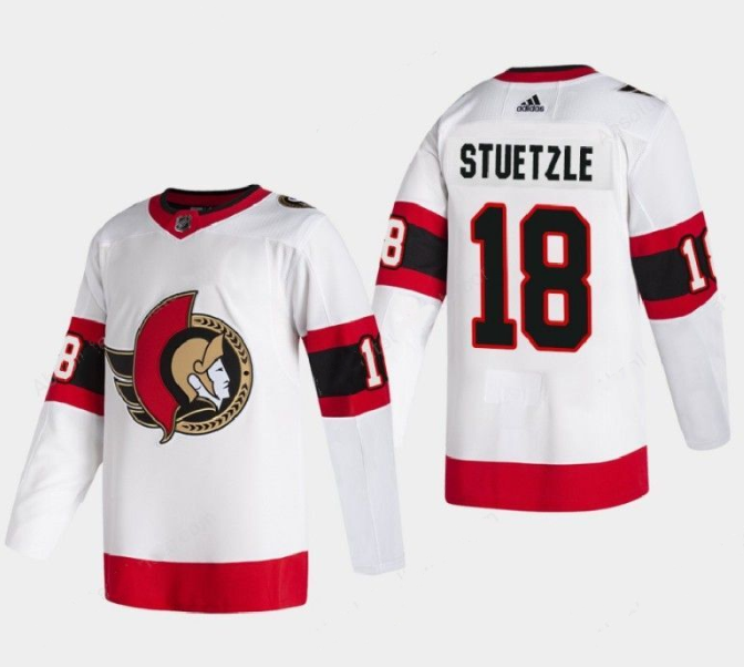 Men's Ottawa Senators #18 Tim Stutzle White Stitched Jersey