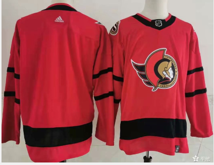 Ottawa Senators Blank Red Men's Adidas 2020-21 Reverse Retro