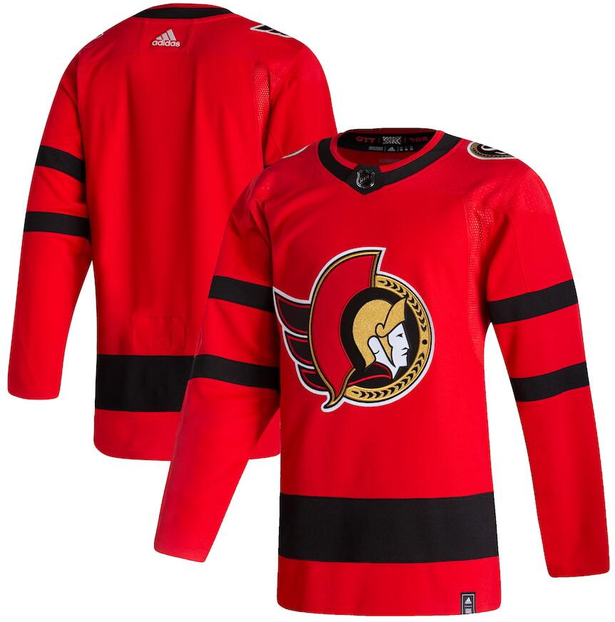 Senators Blank Red 2020-21 Reverse Retro Adidas Jersey