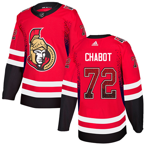 Senators #72 Thomas Chabot Red Home Authentic Drift Fashion Stitched Hockey Jersey