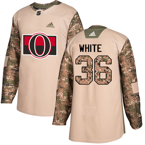 Senators #36 Colin White Camo Authentic 2017 Veterans Day Stitched Hockey Jersey