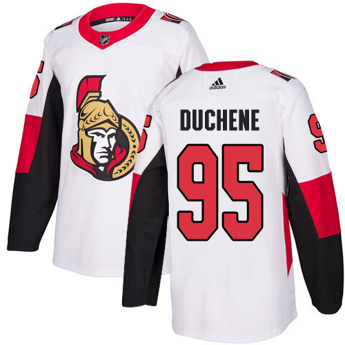 Senators #95 Matt Duchene White Road Authentic Stitched Hockey Jersey