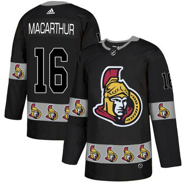 Senators 16 Clarke MacArthur Black Team Logos Fashion Adidas Jersey