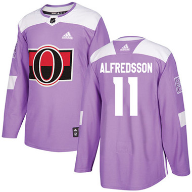 Adidas Senators #11 Daniel Alfredsson Purple Authentic Fights Cancer Stitched NHL Jersey