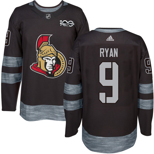 Adidas Senators #9 Bobby Ryan Black 1917-2017 100th Anniversary Stitched NHL Jersey