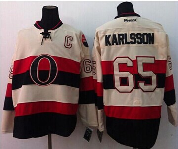 Ottawa Senators #65 Erik Karlsson Cream 2014 Heritage Classic Stitched NHL Jersey