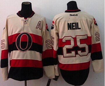 Ottawa Senators #25 Chris Neil Cream 2014 Heritage Classic Stitched NHL Jersey