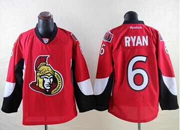 Ottawa Senators #6 Bobby Ryan Red Stitched NHL Jersey