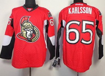 Ottawa Senators #65 Erik Karlsson Red NHL Jerseys