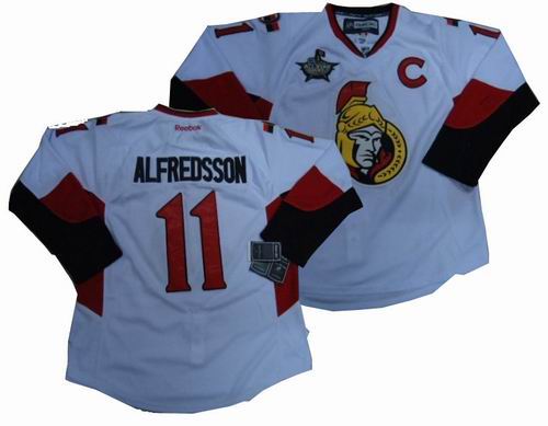 Ottawa Senators Daniel Alfredsson #11 WHITE 2012 ALL STAR PATCH Jersey