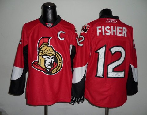 nhl ottawa senators 12 fisher red C patch