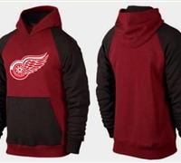 Detroit Red Wings Pullover Hoodie Burgundy Red & Black