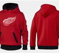 Detroit Red Wings Pullover Hoodie Red & Black