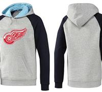 Detroit Red Wings Pullover Hoodie Grey & Blue