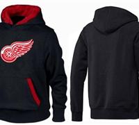 Detroit Red Wings Pullover Hoodie Black & Red