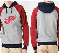 Detroit Red Wings Pullover Hoodie Grey & Red