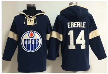 Edmonton Oilers #14 Jordan Eberle Dark Blue Pullover NHL Hoodie