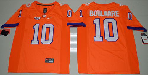 Tigers #10 Ben Boulware Orange Limited Stitched NCAA Jersey