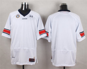 Customized Men's Auburn Tigers White Stitched NCAA Elite Jersey