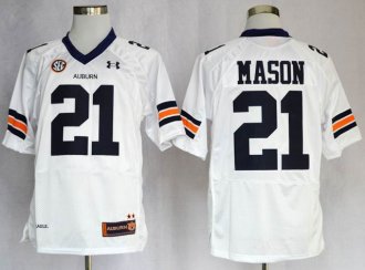 Auburn Tigers #21 Tre Mason White Embroidered NCAA Jersey