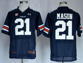 Auburn Tigers #21 Tre Mason Blue Embroidered NCAA Jersey