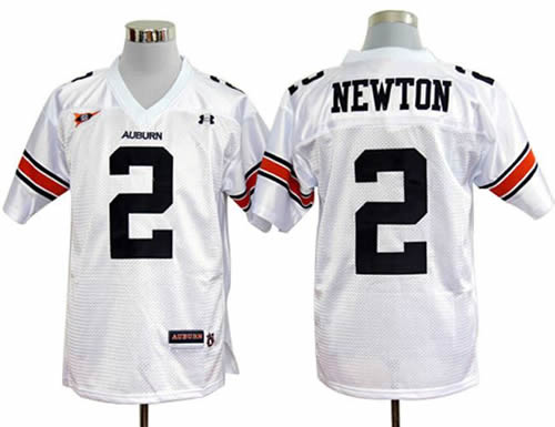 NCAA Auburn tigers 2 Newton White Jerseys