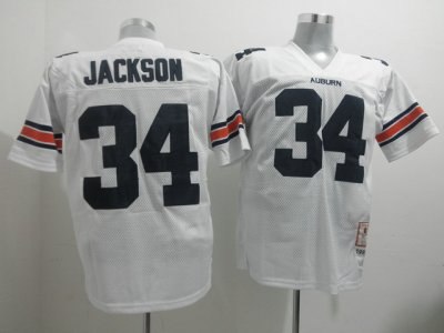 tigers #34 bo jackson white throwback embroidered ncaa jersey