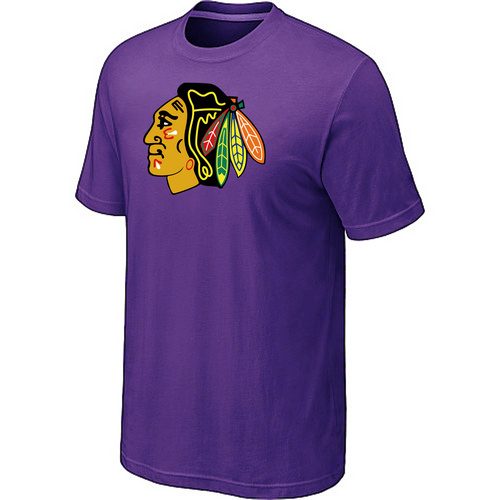 NHL Chicago Blackhawks Big & Tall Logo Purple T-Shirt