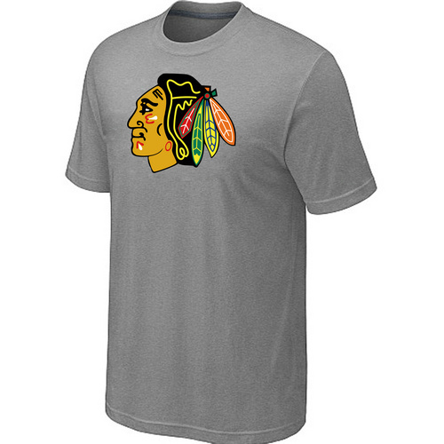 NHL Chicago Blackhawks Big & Tall Logo L.Grey T-Shirt