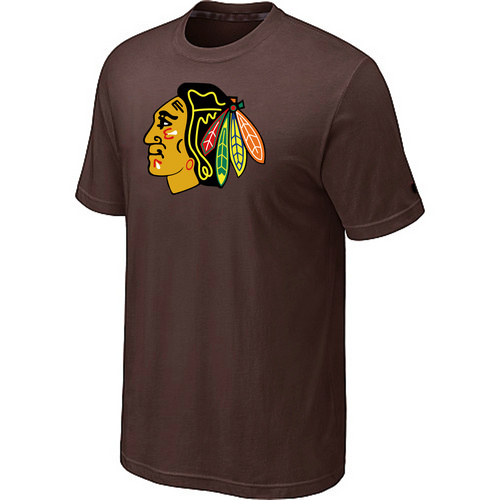 NHL Chicago Blackhawks Big & Tall Logo Brown T-Shirt