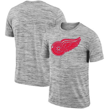 Detroit Red Wings 2018 Heathered Black Sideline Legend Velocity Travel Performance T-Shirt