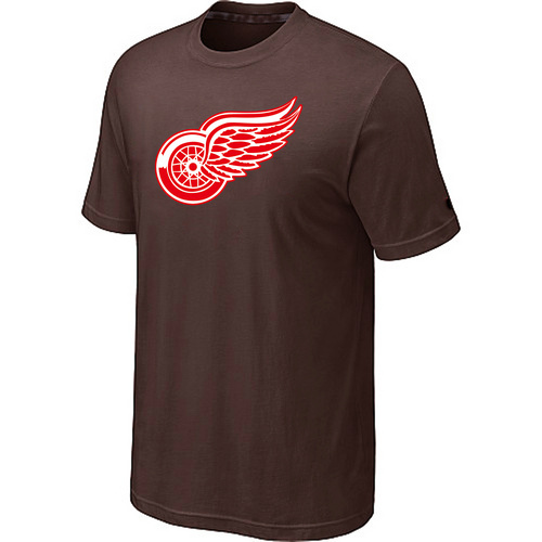 NHL Detroit Red Wings Big & Tall Logo Brown T-Shirt