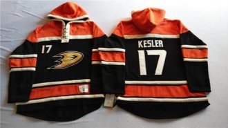 Anaheim Ducks #17 Ryan Kesler Black Sawyer Hooded Sweatshirt Stitched NHL Jersey