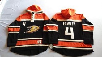 Anaheim Ducks #4 Cam Fowler Black Sawyer Hooded Sweatshirt Stitched NHL Jersey