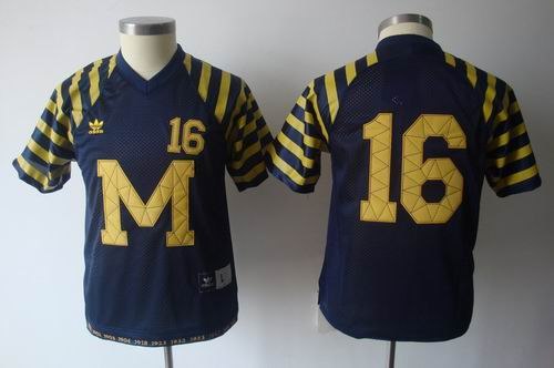 youth ncaa michigan wolverines denard robinson 16 under the lights college football jersey