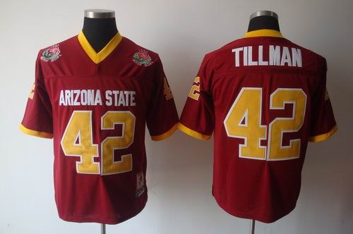 youth ncaa arizona state sun devils 42 pat tillman red football jersey