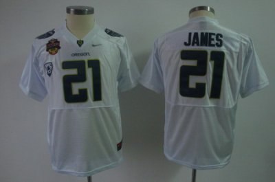 youth kids ncaa oregon ducks 21 lamichael james white jersey