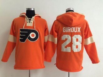 Philadelphia Flyers #28 Claude Giroux Orange Pullover NHL Hoodie