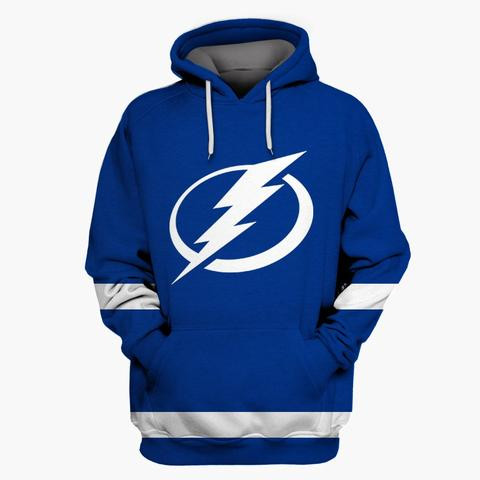 Lightning Blue All Stitched Hooded Sweatshirt