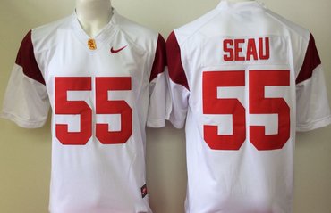 USC Trojans 55 Junior Seau White College Football Jersey