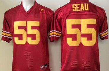 USC Trojans 55 Junior Seau Red College Football Jersey