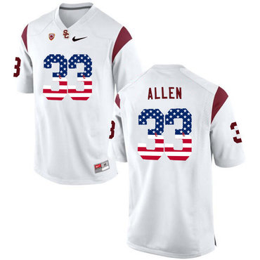 USC Trojans 33 Marcus Allen White USA Flag College Football Jersey