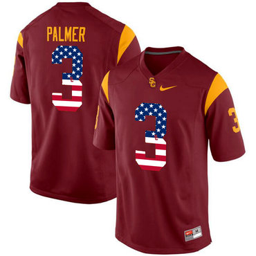 USC Trojans 3 Carson Palmer Red USA Flag College Football Jersey