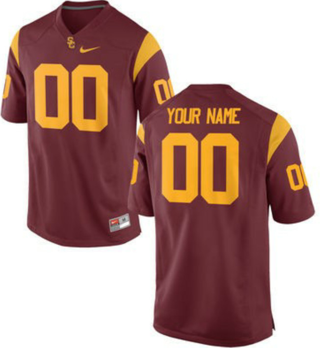 USC Trojans Custom Stitched jerseys Red Color