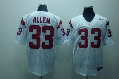 trojans #33 marcus allen white embroidered ncaa jersey