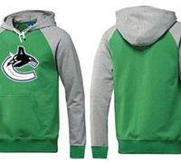 Vancouver Canucks Pullover Hoodie Green & Grey