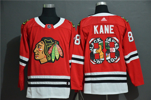 Blackhawks 88 Patrick Kane Red Fashion Adidas Jersey