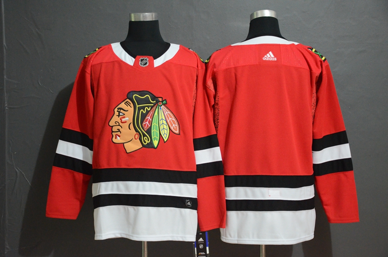 Blackhawks Blank Red Adidas Jersey